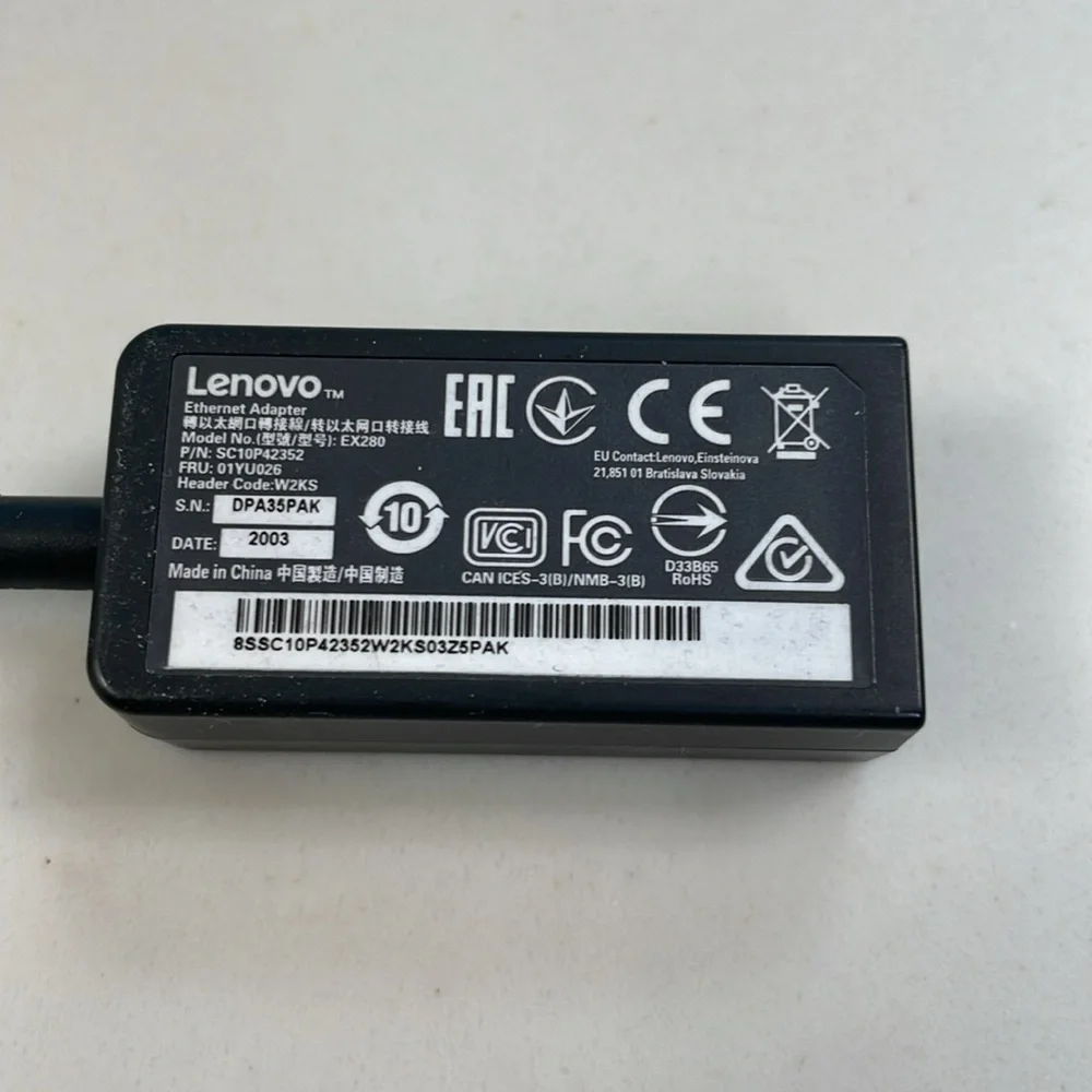 2 pieces Lenovo Thinkpad Ethernet extension adapter cables